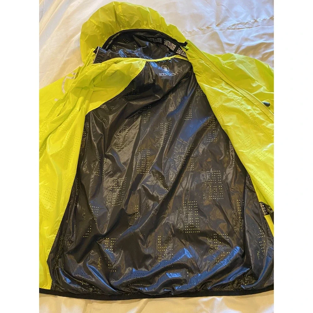 Body Glove Size L Yellow Packable Lightweight‎ Windbreaker Jacket NWT